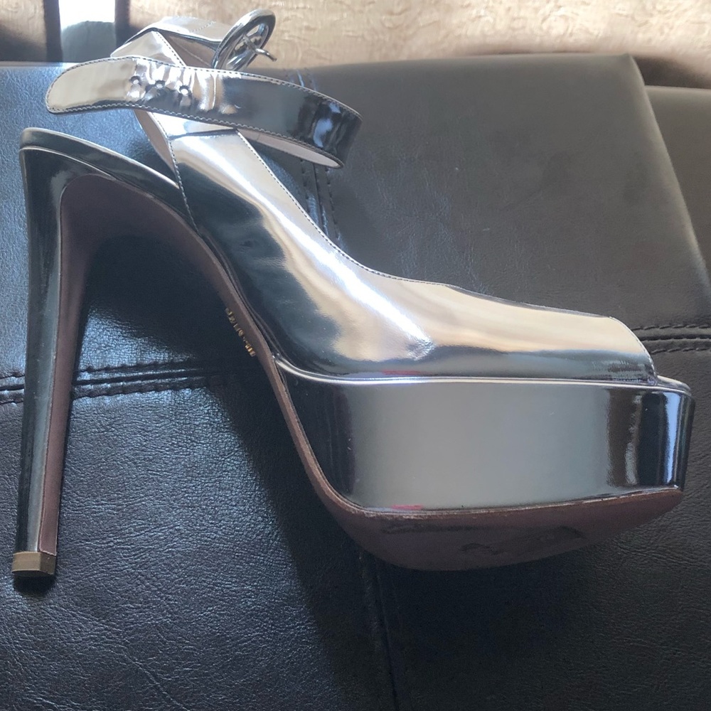 Prada Silver Heels
